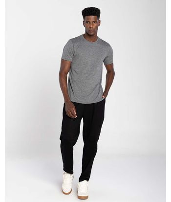 Camiseta Masculina Gola Redonda Tecnológica Anti Odor Em Mescla Algodão - BASICAMENTE