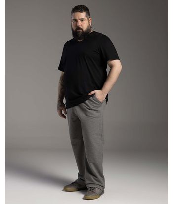 Camiseta Masculina Plus Size Gola V Tecnológica Impermeável - BASICAMENTE
