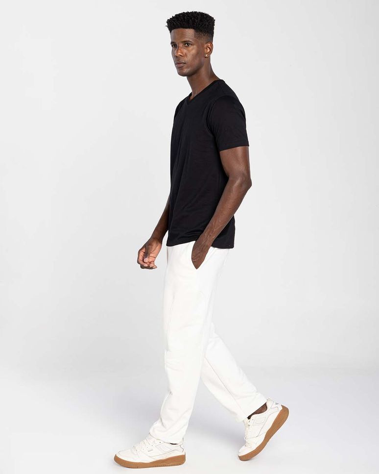 Camiseta Masculina Gola V Tecnológica Impermeável Em Algodão - BASICAMENTE