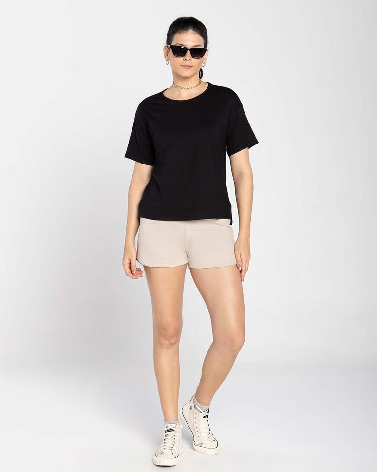 Camiseta Feminina Box Tecnológica Anti Odor Em Algodão - BASICAMENTE