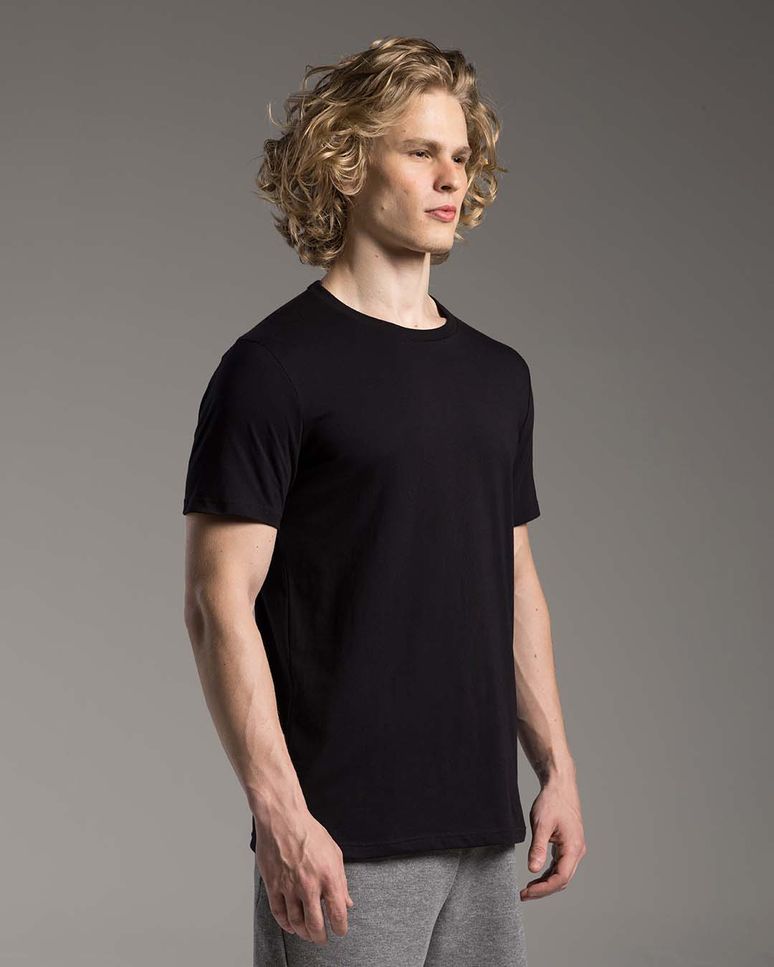 Camiseta Masculina Gola Redonda Tecnológica Anti Odor Em Algodão - BASICAMENTE