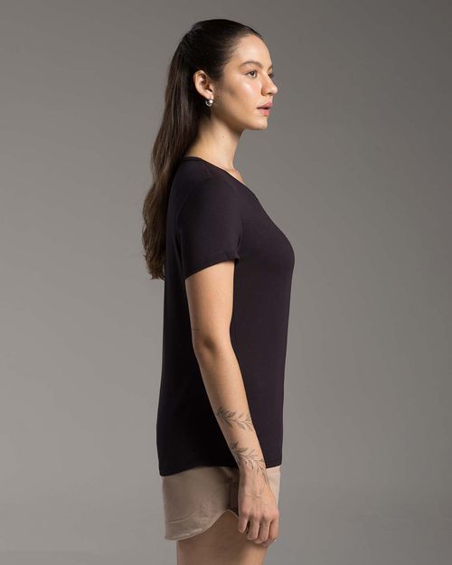 Camiseta Feminina Gola Redonda Tecnológica Modal - BASICAMENTE