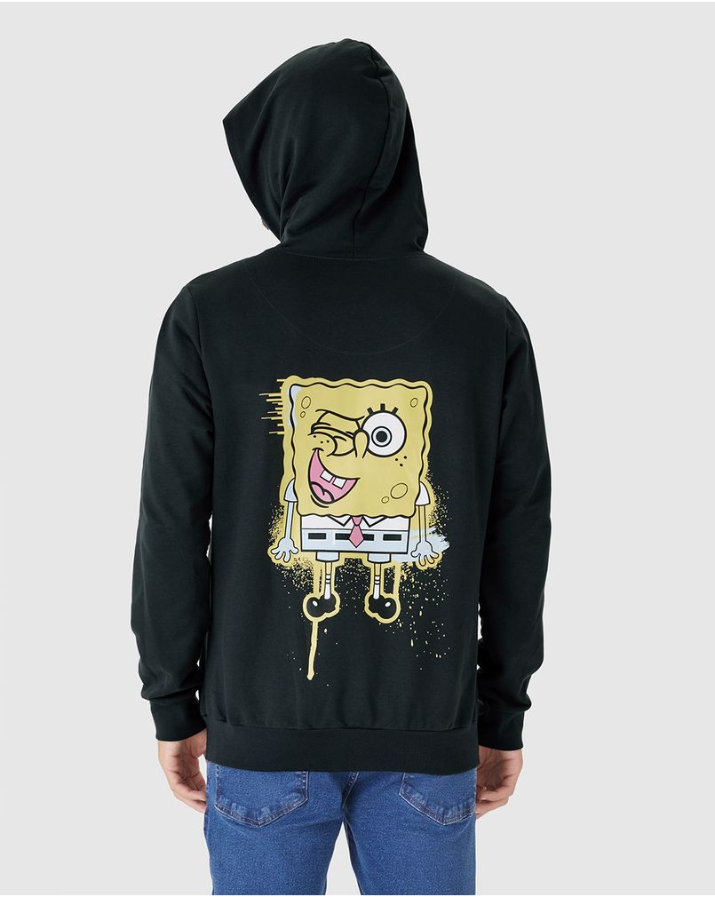 Blusão Unissex Com Capuz Normal Is Boring Bob Esponja Em Moletom