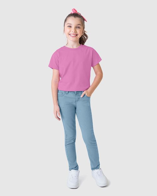 Calça Infantil Menina Skinny Em Jeans Moletom Malwee Kids