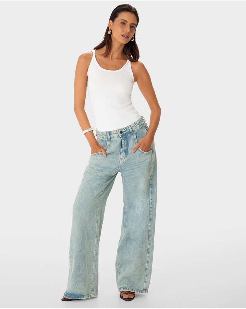 Riachuelo CalÇa Jeans Feminina Reta Cintura Media Calça Jeans Reta