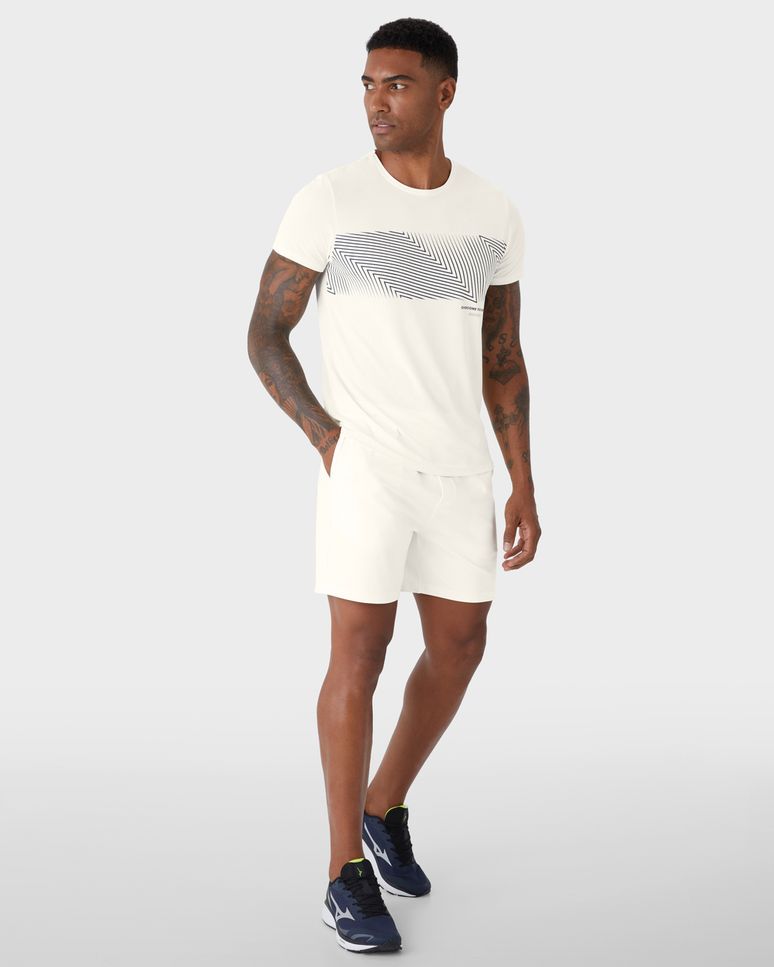 Camiseta Masculina Slim Estampa Frontal Em Malha Air E Tecnologia Dry - ENFIM