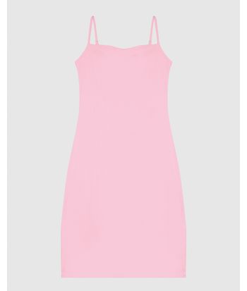 Vestido Midi Feminino Alça Fina Fenda Lateral Em Crepe De Viscose - ENFIM