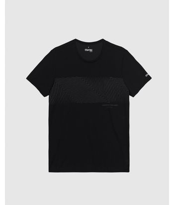 Camiseta Masculina Slim Estampa Frontal Em Malha Air E Tecnologia Dry - ENFIM