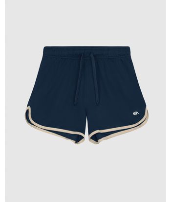 Shorts Runner Feminino Barra Contraste Em Helanca - ENFIM