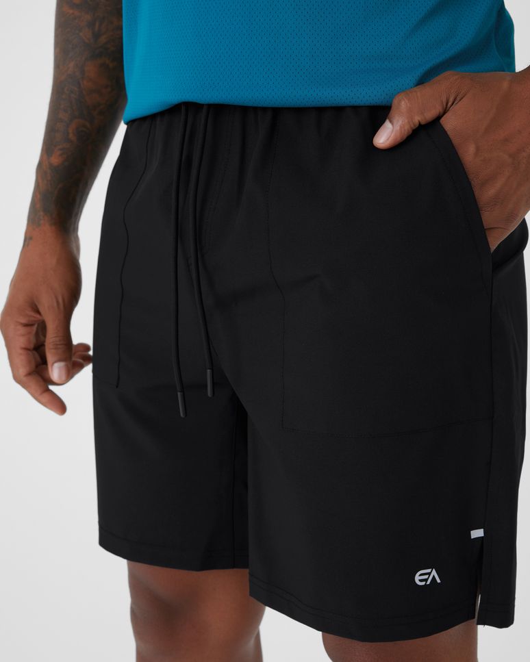 Bermuda Reta Masculina Abertura Lateral Em Tafetá Texturizado - ENFIM