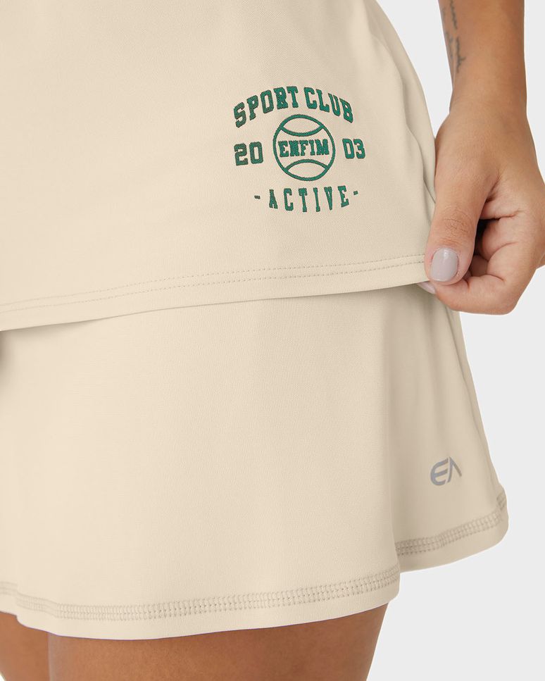 Blusa Slim Feminina Estampa Sport Club Em Malha Dry E Proteção UV50+ - ENFIM