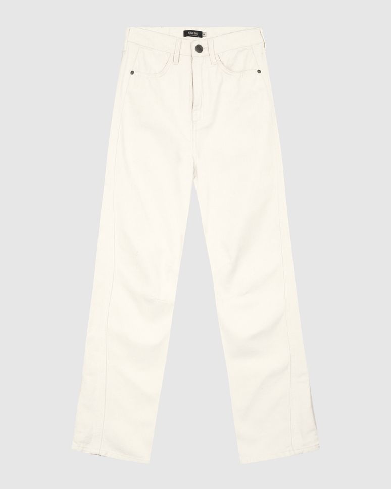 Calça Feminina Slouchy Cintura Alta Em Sarja 100% Algodão - ENFIM