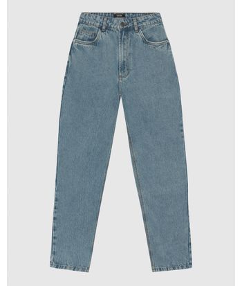 Calça Feminina Mom Cintura Alta Bolso Funcional Em Jeans 100% Algodão - ENFIM