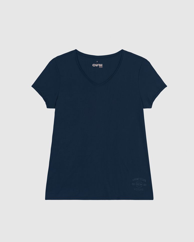 Blusa Slim Feminina Estampa Sport Club Em Malha Dry E Proteção UV50+ - ENFIM