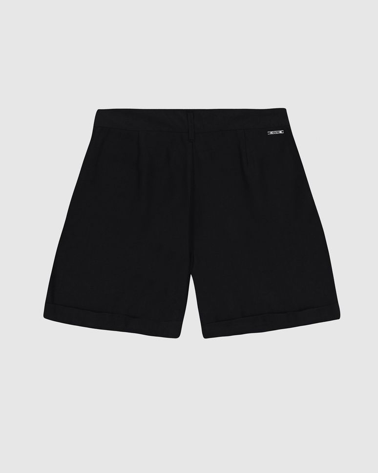 Bermuda Alfaiataria Feminina Barra Italiana Em Viscose Sarjada - ENFIM