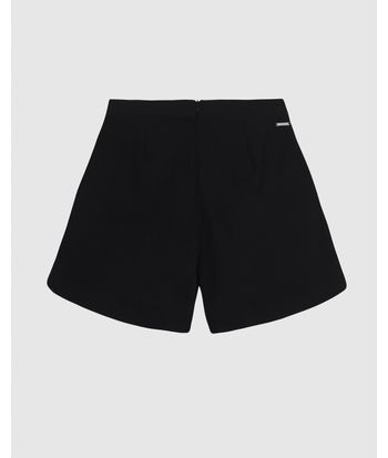 Shorts Feminino Evasê Botão Decorativo Em Bengaline - ENFIM
