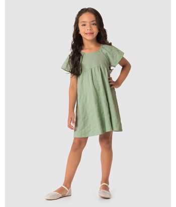 Vestido Menina Estampa Puff Alto Relevo Em Malha Canelada - Carinhoso