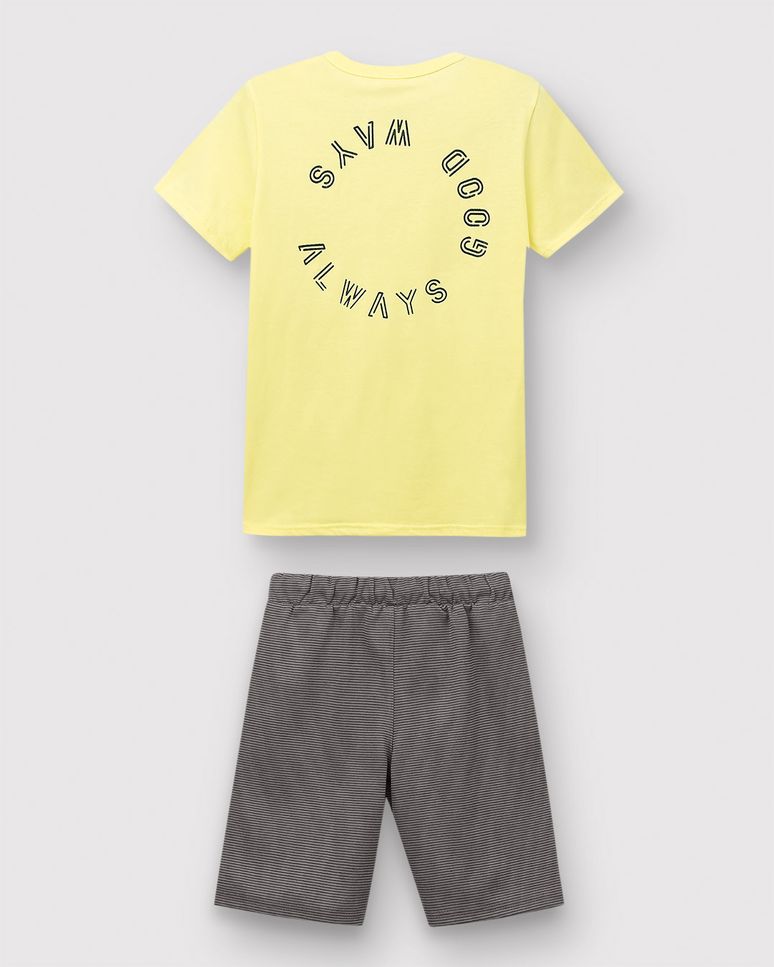 Conjunto Menino Camiseta Estampa Costas Always Good Ways - Carinhoso