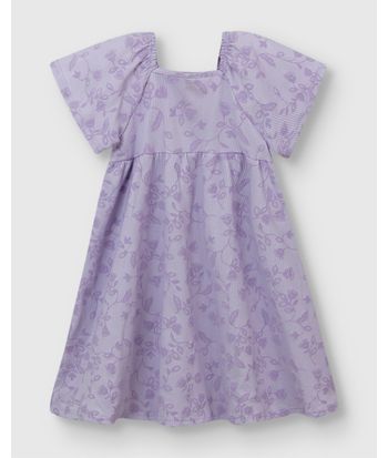 Vestido Menina Estampa Puff Alto Relevo Em Malha Canelada - Carinhoso