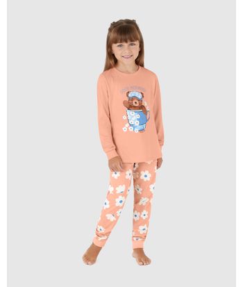 Pijama Longo Infantil Menina Good Morning! Em Algodão Malwee Kids