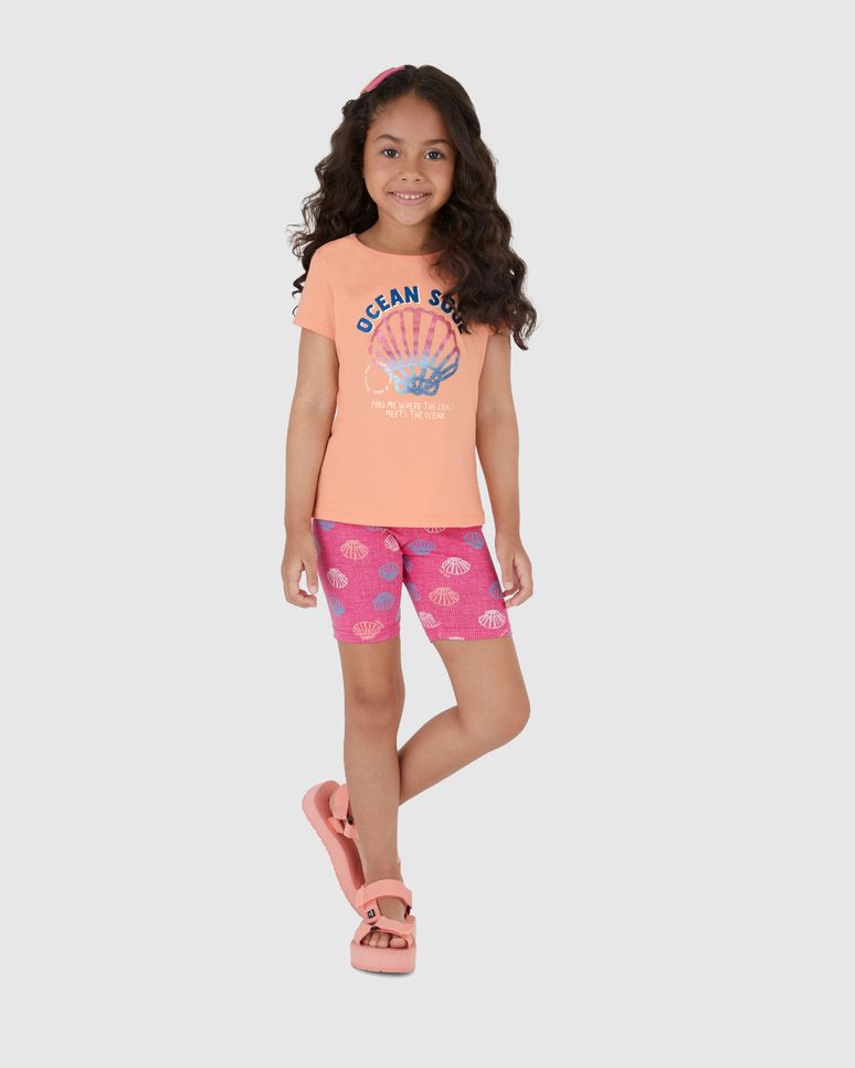 Blusa Infantil Menina Ocean Soul Em Algodão Malwee Kids