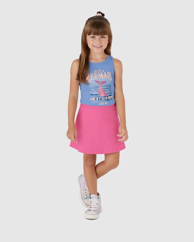 Regata Infantil Menina Just A Mermaid Em Algodão Malwee Kids