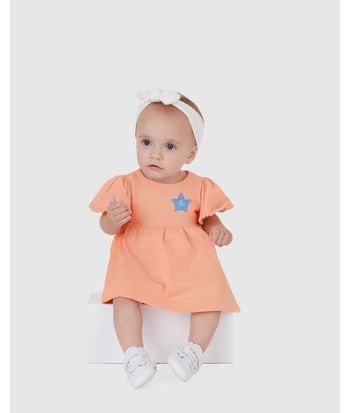 Vestido Infantil Estampa Brilho Do Mar! Em Malha Texturizada Malwee Kids