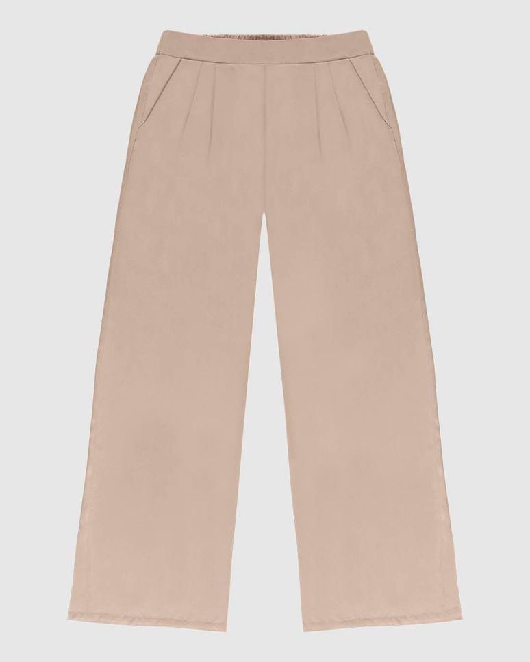 Calça Menina Alfaiataria Cós Elástico Em Viscose Sarjada Malwee Kids