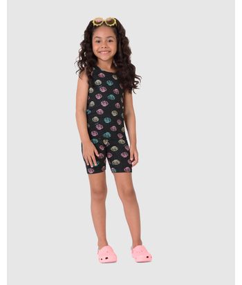 Bermuda Infantil Menina Estampada Em Algodão Malwee Kids