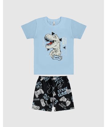 Pijama Infantil Menino Start Game Em Algodão Malwee Kids