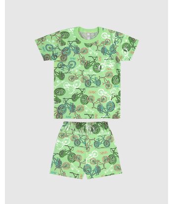 Pijama Infantil Menino Manga Curta Estampa Que Brilha No Escuro Malwee Kids