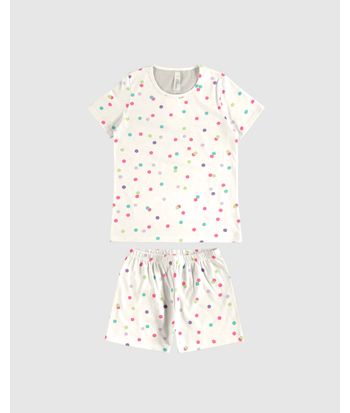 Pijama Infantil Menina Estampa Poá Em Algodão Malwee Kids