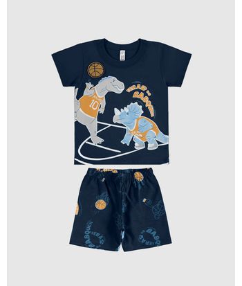 Pijama Infantil Menino Aplique Interativo Em Algodão Malwee Kids