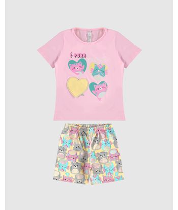 Pijama Infantil Menina É Pura Diversão Em Algodão Malwee Kids