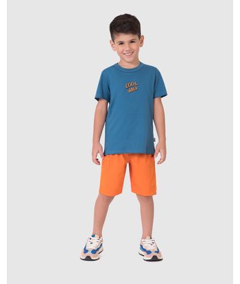 Camiseta Infantil Menino Cool Vibes Estampa Frente E Costas Malwee Kids