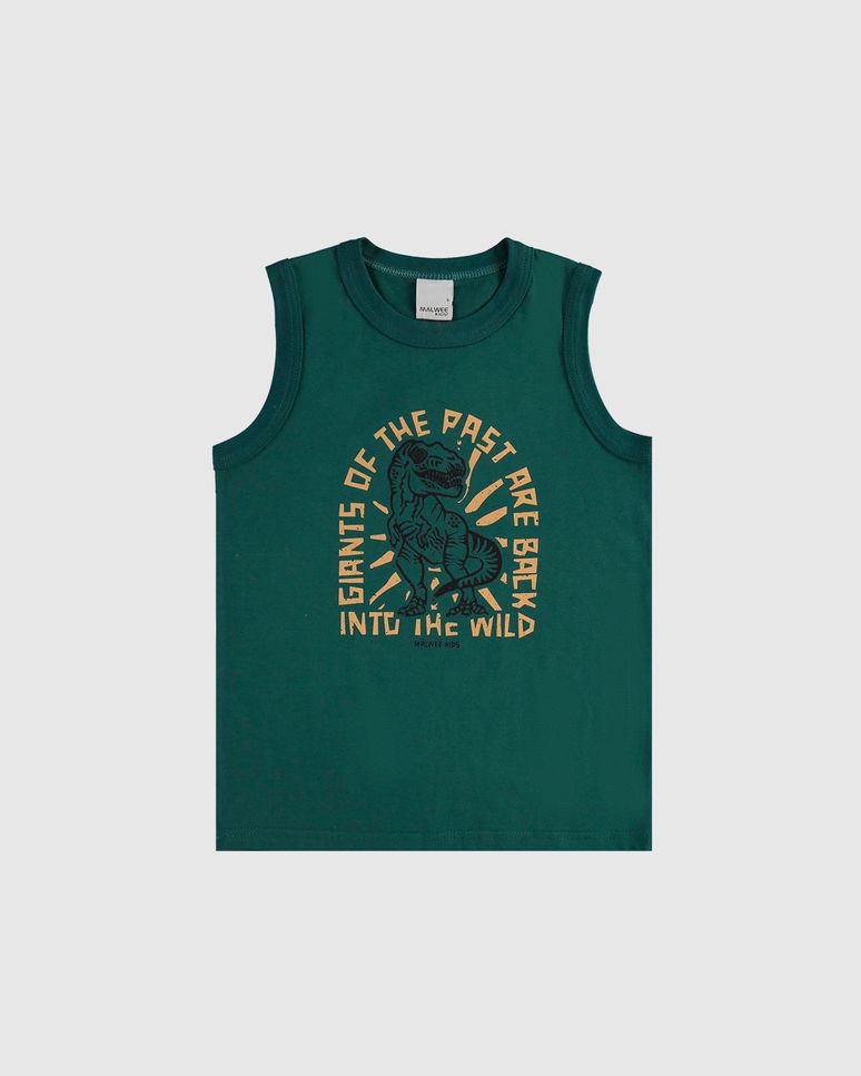 Regata Infantil Menino Estampa Frontal Em Algodão Malwee Kids