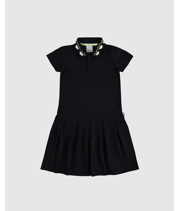 Vestido Polo Infantil Gola Com Estampa Em Piquet Premium Malwee Kids