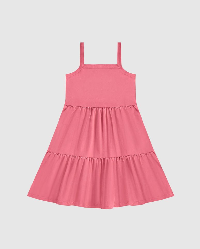 Vestido Infantil Rodado Alça Fina Em Algodão Malwee Kids