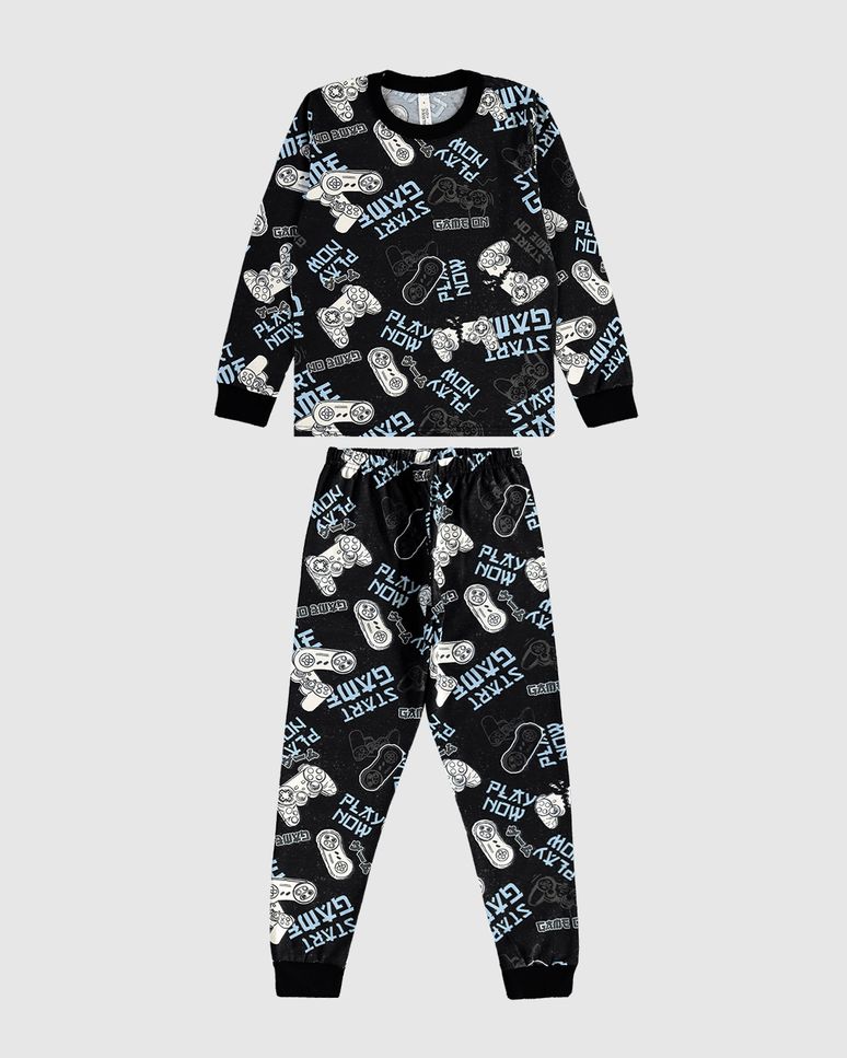 Pijama Longo Infantil Menino Em Malha Algodão Malwee Kids