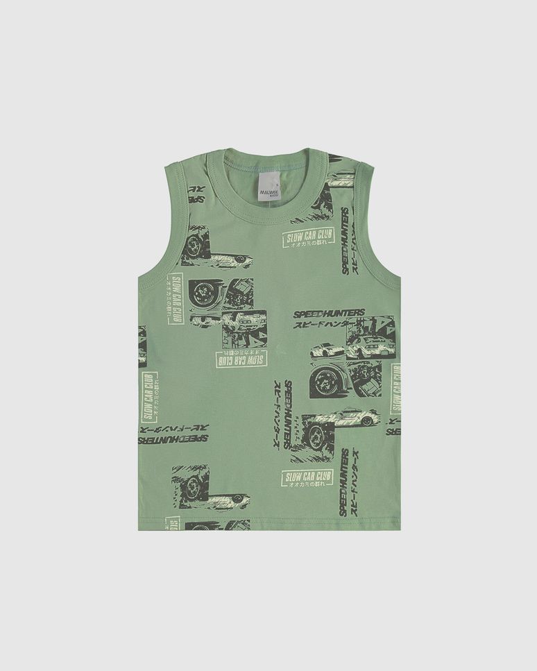 Regata Infantil Menino Estampada Em Algodão Malwee Kids