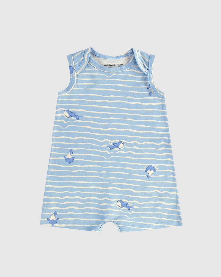 Macaquinho Infantil Menino Regata Em Algodão Malwee Kids