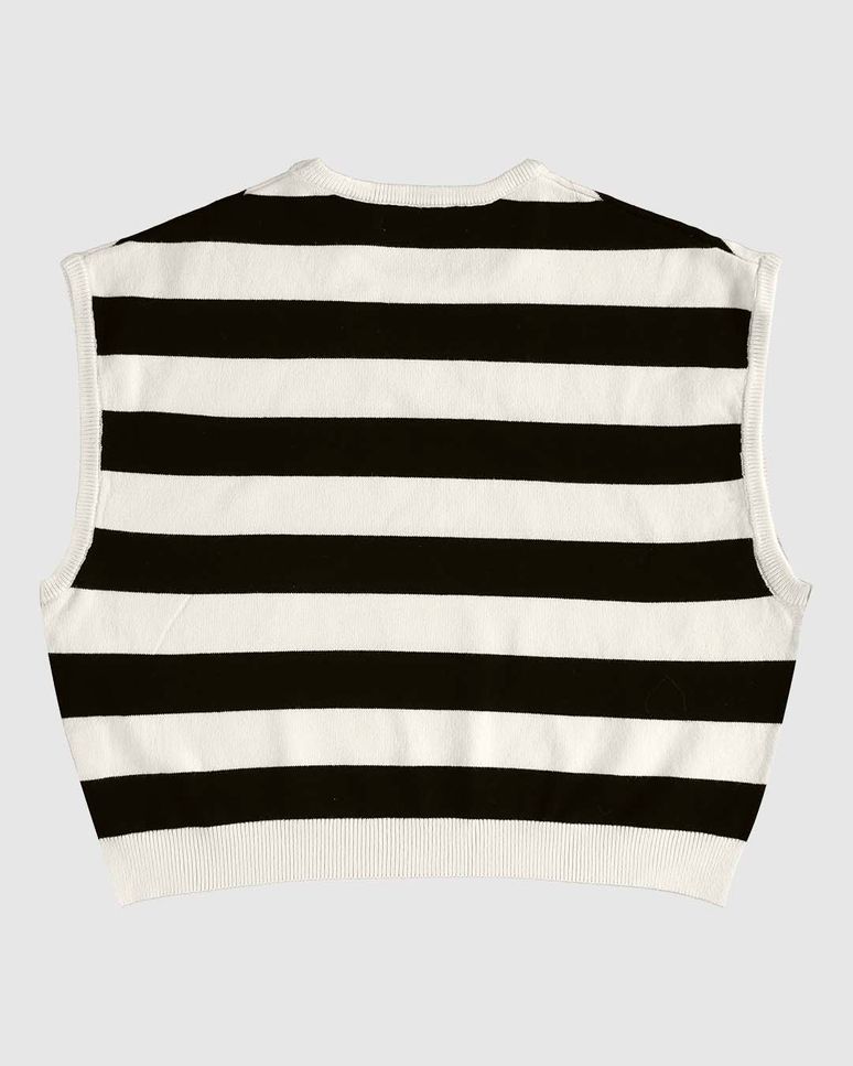 Blusa Cropped Menina Listrada Em Tricô Malwee Kids
