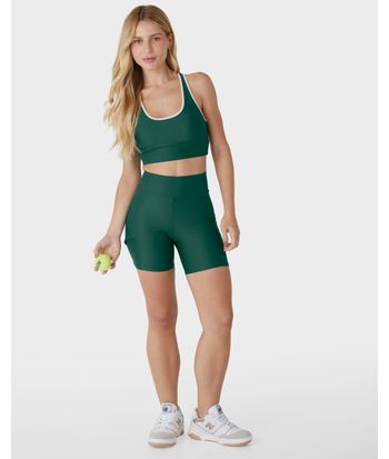 Shorts Feminino Bolso Virado Para Baixo Em Malha Dry E Proteção UV50+ - ENFIM