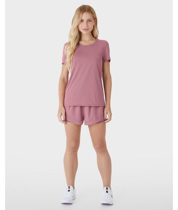 Shorts Duplo Feminino Barra Detalhe Tule Em Tafetá Com Elastano - ENFIM