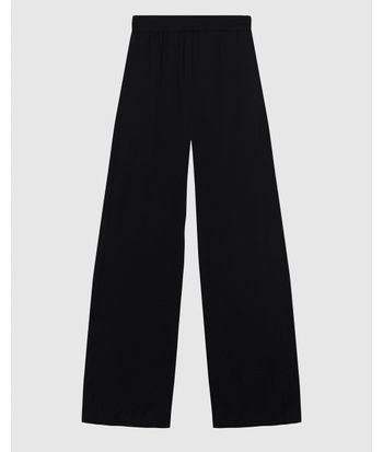 Calça Wide Leg Feminina Bolso Funcional Em Tecido Acetinado - ENFIM