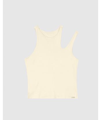 Regata Justa Feminina Recorte Cut Out Ombro Em Viscose Stretch - ENFIM