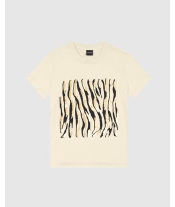 T-Shirt Feminina Slim Estampa Foil Animal Print Em Algodão - ENFIM