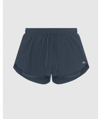 Shorts Duplo Feminino Cadarço Frontal Em Tafetá  - ENFIM
