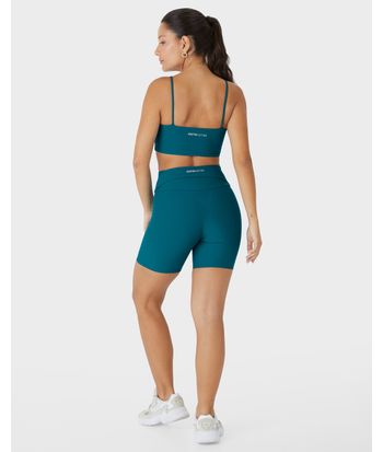 Shorts Justo Feminino Bolso Costas Em Malha Dry - ENFIM