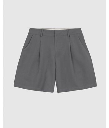 Shorts Feminino Pregas Abertura Zíper Em Tecido Alfaiataria - ENFIM
